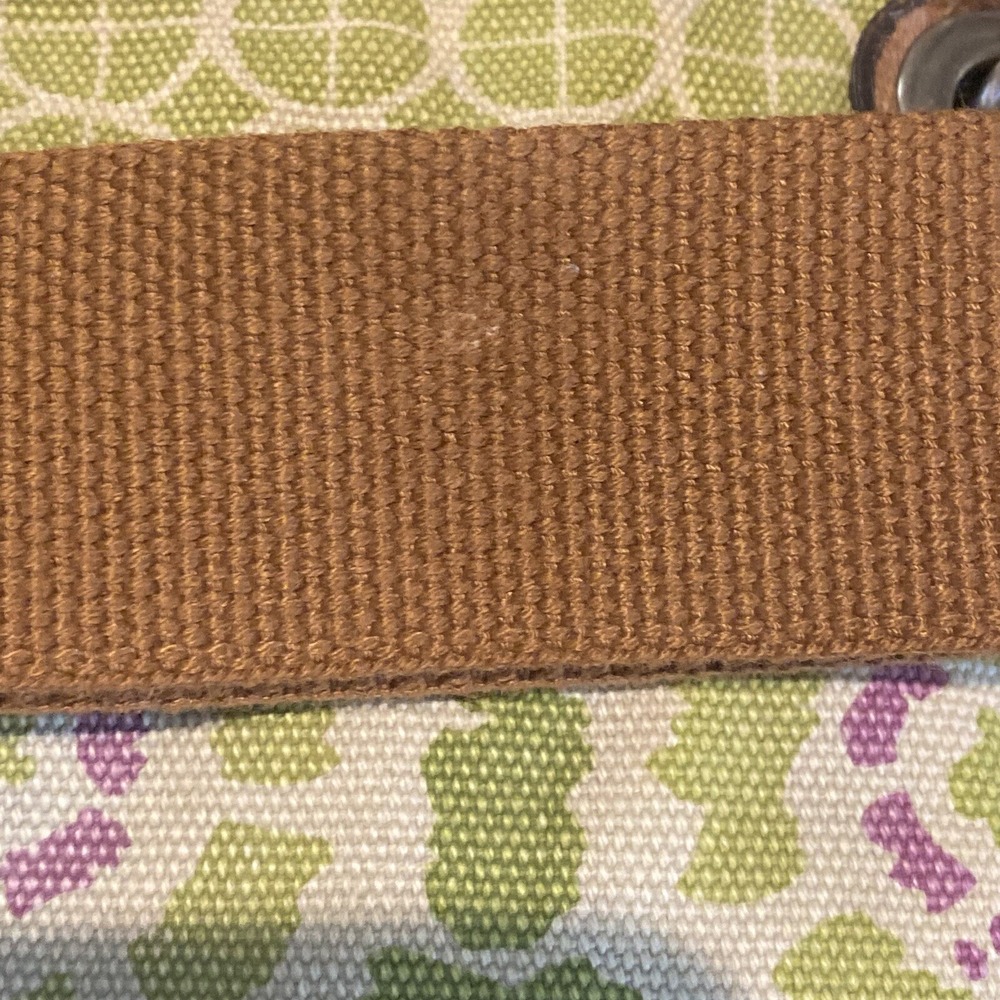 Fossil Canvas & Leather Crossbody Floral Diamond Bag Purse Removable Strap - Picture 16 of 16